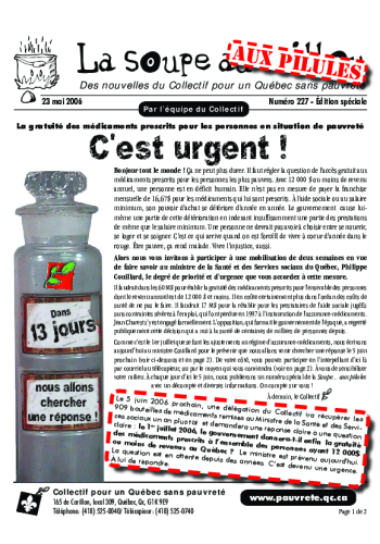 Un décompte pour la gratuité des médicaments