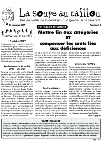 Mettre fin aux catégories ET compenser les coûts liés aux déficiences