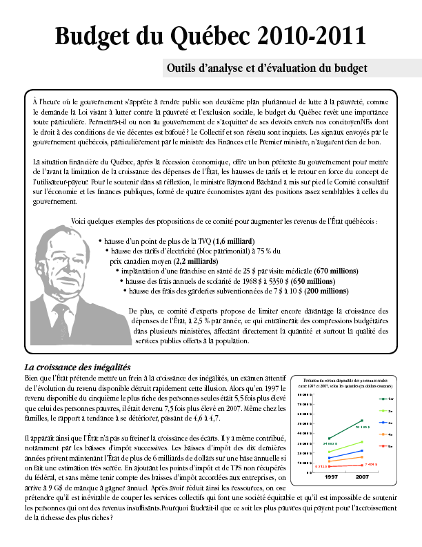 Outils d’analyse et d’évaluation du budget