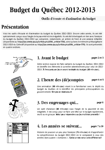 Outils d’écoute et d’animation du budget