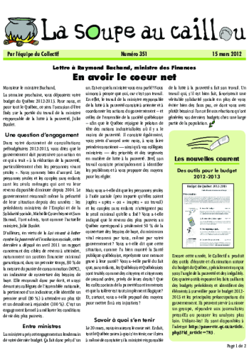 Lettre à Raymond Bachand : En avoir le coeur net