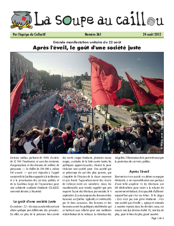 Après l’éveil, le goût d’une société juste