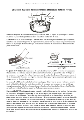 La Mesure du panier de consommation