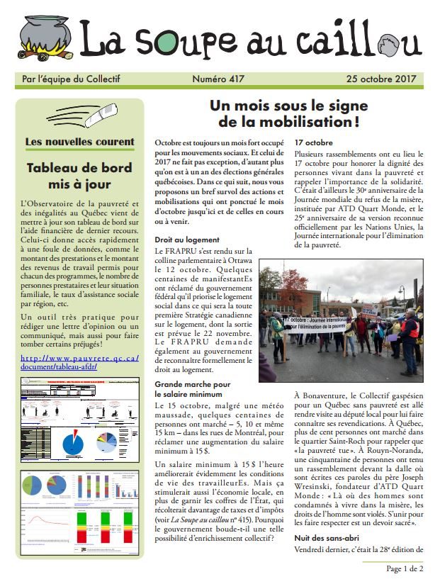 Un mois sous le signe de la mobilisation !