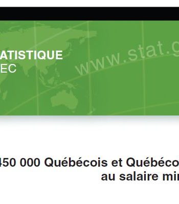 Plus de 450 000 Québécois et Québécoises sont rémunérés au salaire minimum… ou presque