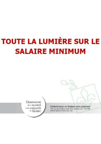 Toute la lumière sur le salaire minimum