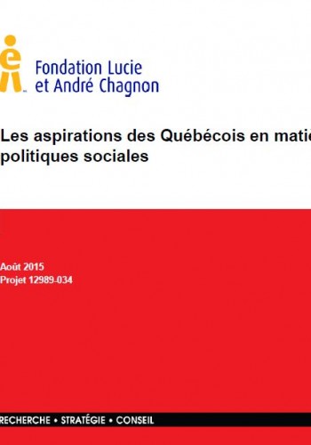 Les aspirations des Québécois en matière de politiques sociales