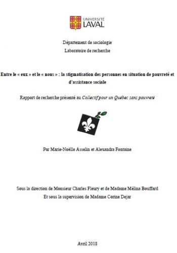 Entre le « eux » et le « nous » : la stigmatisation des personnes en situation de pauvreté et d’assistance sociale