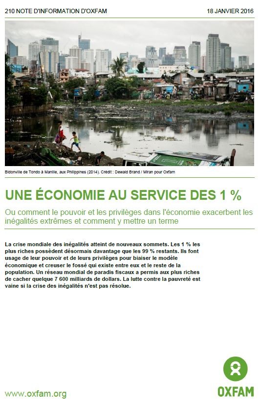 Une économie au service du 1 %