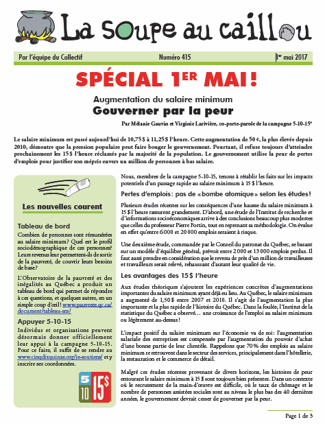 Spécial 1er mai !