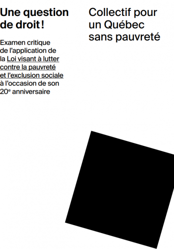 Examen critique de l’application de la Loi visant à lutter contre la pauvreté et l’exclusion sociale: Une question de droit